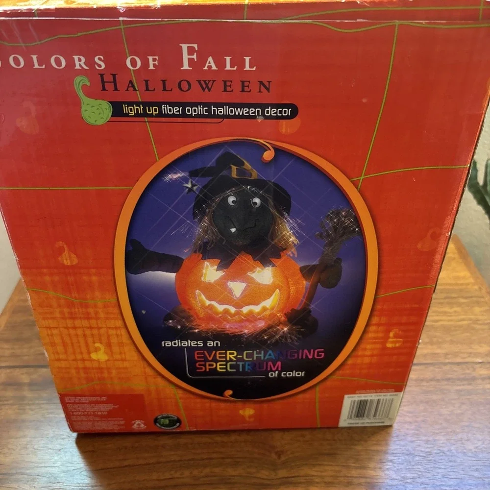 Fiber Optic Halloween Witch Pumpkin Decor - Trendmasters Colors of Fall Works